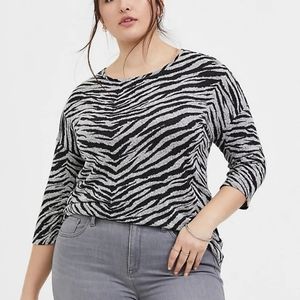 Torrid Super Soft Zebra Striped Top